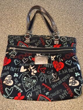 Y2k Coach Graffiti Poppy Tote